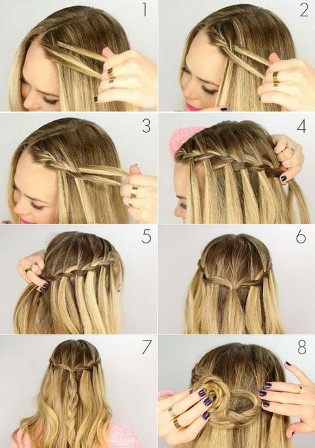 Коса водопад прическа за 5 минут waterfall braid